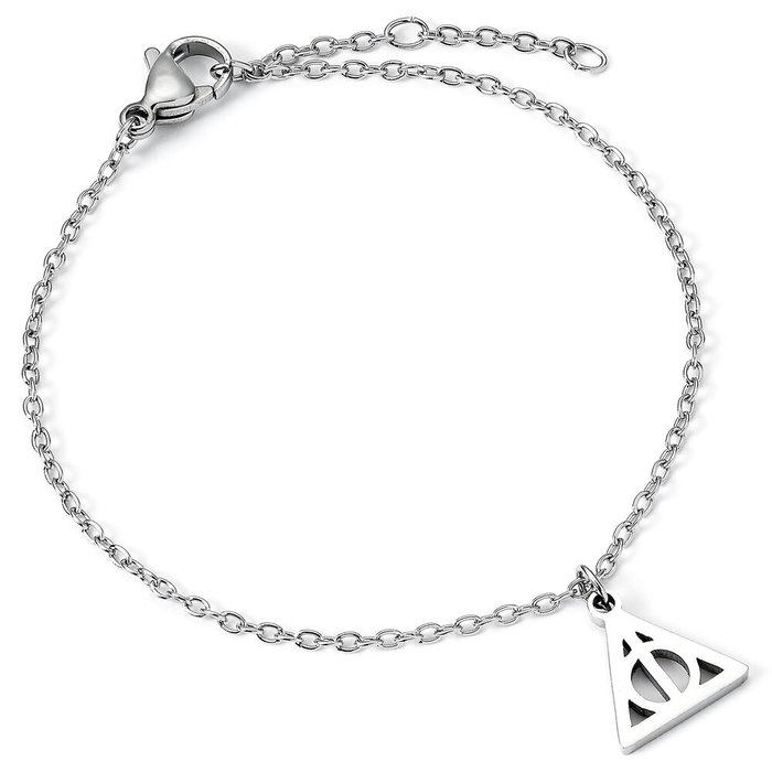 THE CARAT SHOP Bracelet Réglable Reliques de la Mort Harry Potter - Acier Inoxydable 16-18 cm