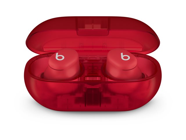 Apple Beats Solo Buds Casque Bluetooth sans fil avec micro intégré - Rouge transparent