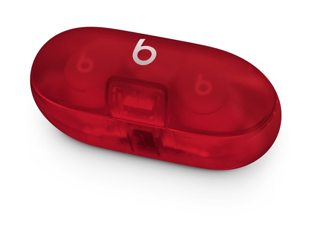 Apple Beats Solo Buds Casque Bluetooth sans fil avec micro intégré - Rouge transparent