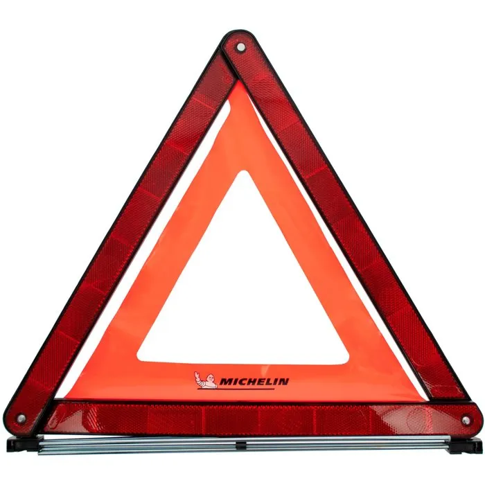 Michelin triangle de présignalisation structure ABS surface réfléchissante fluorescente homologué E20 Michelin triangle de présignalisation structure ABS surface réfléchissante fluorescente homologué E20