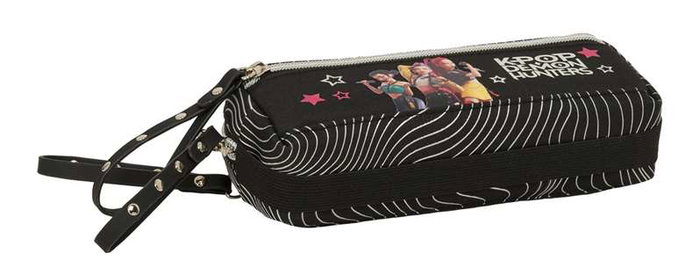 Safta - Porte-tout triple petit avec élastique 22 cm - K-Pop Demon Hunters Energy - Dimensions : 22 x 8,5 x 6 cm