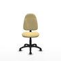 PIQUERAS Y CRESPO Chaise de bureau Algarra similicuir crème sans accoudoirs