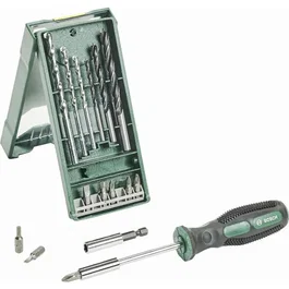Bosch Professional Jeu de 14 embouts et forets + tournevis porte-embout Mini X-Line