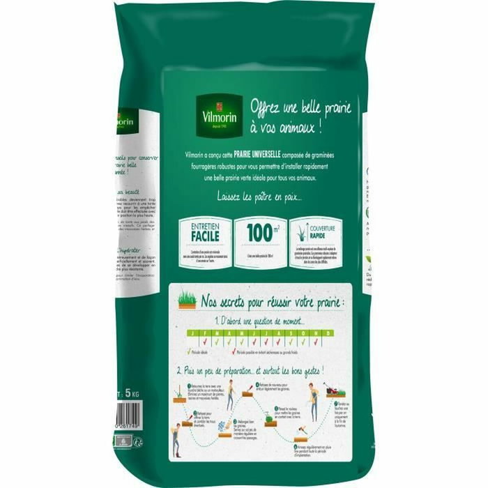 Vilmorin Semences Prairie universelle, Sac 5 kg pour 500 m²