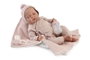 Antonio Juan Poupée nouveau-né Luna avec toquilla et doudou 42cm - Multilingue (espagnol, français, etc.) - À partir de 3 ans