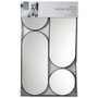 Home Deco Factory JGO. 4 ESPEJOS VERSA NEGRO - Ensemble de 4 miroirs noirs