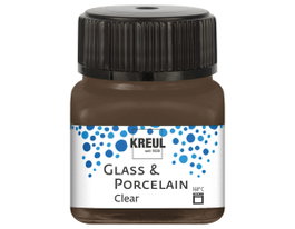 Kreul Peinture Verre et Porcelaine Glass&Porcelain Marron espresso Translucide 20ml
