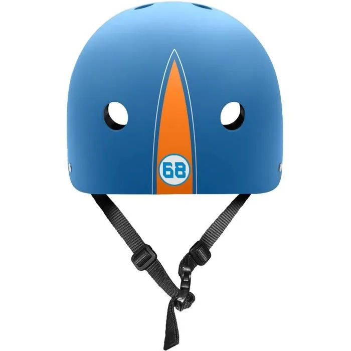 Stamp Casque Skate/Vélo STAMP - Licence Hot Wheels Bleu - Taille 53-57 cm - Structure EPS, Coque ABS, Sangles et Aérations Ajustables