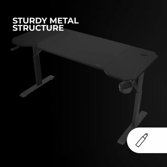 Bureau Gaming Mars Gaming ERGO Noir 140 x 60 cm