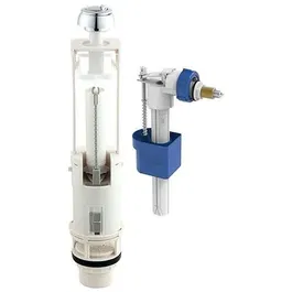 Edouard Rousseau Kit Mécanisme WC avec Robinet Flotteur Latéral Silencieux, Hauteur Réglable, 3/6L, Certifié NF - Pour Réservoirs Apparents