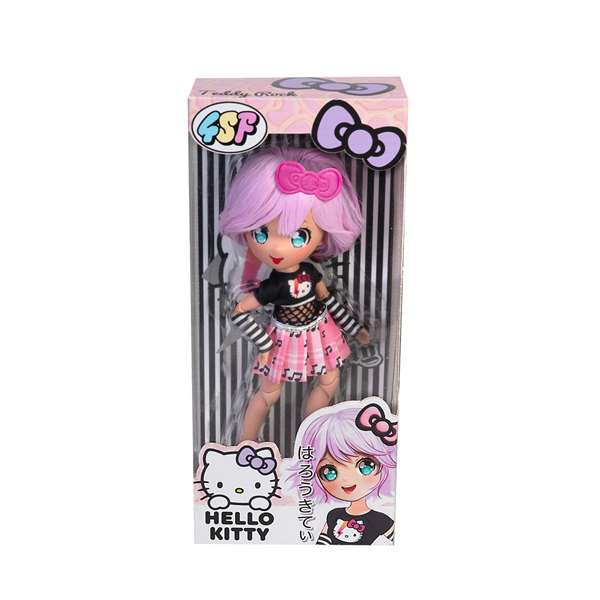 Famosa Poupée Hello Kitty - 15 points d'articulation avec accessoires - 19,5 cm - Modèle assorti