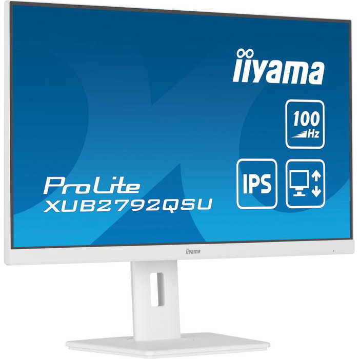 iiyama XUB2792QSU-W6 Moniteur IPS 27 Pouces 2K QHD 75 Hz 1 ms, HDR, USB-C 65W, Haut-parleurs