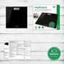 Medisana PS 402 Pèse-personne en verre noir 180 kg écran LCD rétroéclairé