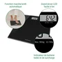 Medisana PS 402 Pèse-personne en verre noir 180 kg écran LCD rétroéclairé