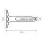 Edm PR18 Tirant avec feuillard gris, 150x105x10 mm, 2 unités - Polyamide et acier inox