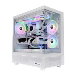 Thermaltake CA-1Y7-00M6WN-00 Boîtier PC View 270 TG ARGB en Blanc avec Panneau Transparent en Verre Trempé