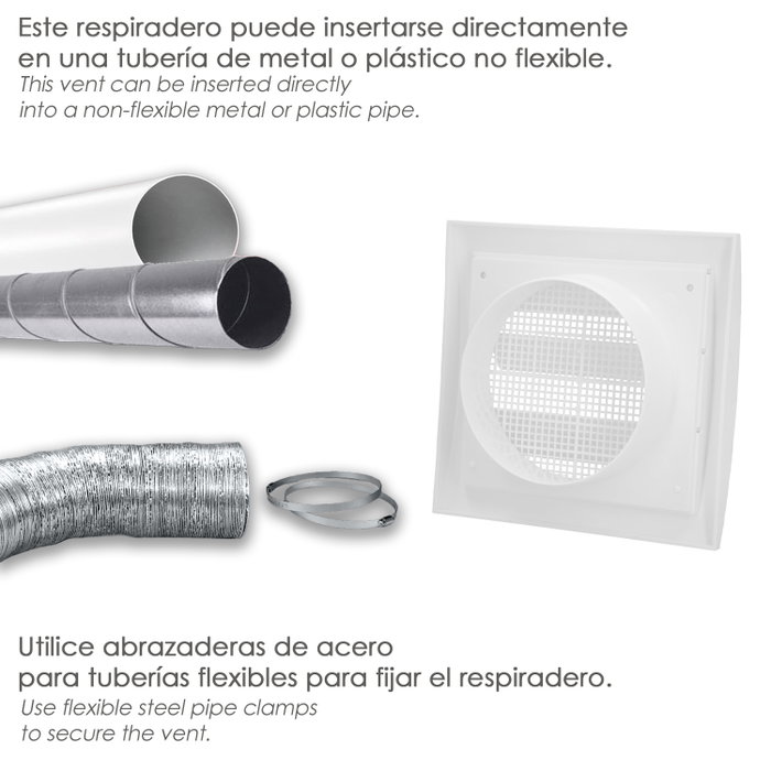 WOLFPACK LINEA PROFESIONAL Grille de ventilation en plastique avec lames mobiles 20x20 cm