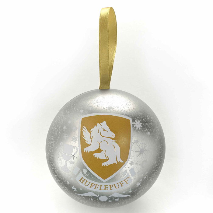 THE CARAT SHOP Décoration de sapin Harry Potter avec collier Hufflepuff et boule de Noël