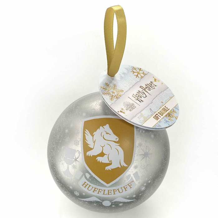 THE CARAT SHOP Décoration de sapin Harry Potter avec collier Hufflepuff et boule de Noël