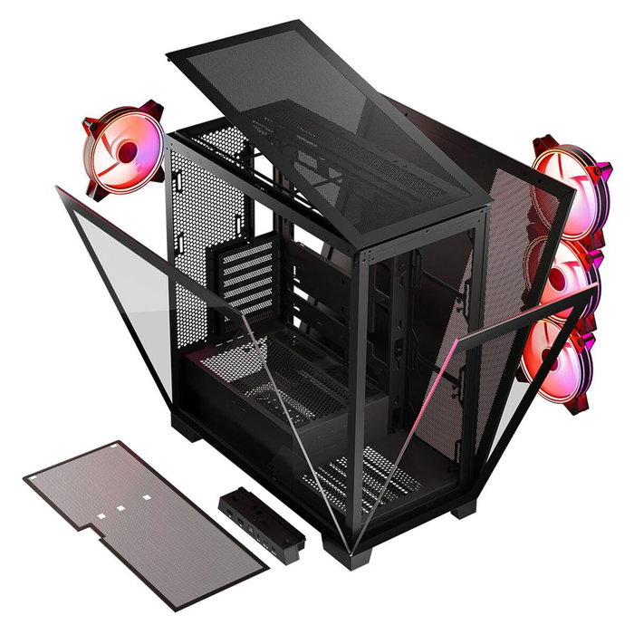 Boîtier ATX semi-tour Modecom Volcano SPACE APEX ARGB Noir