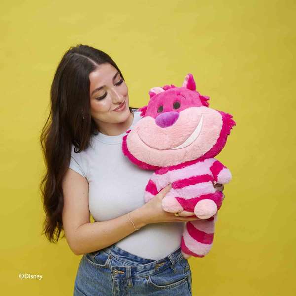 Smoby - Peluche Cheshire Cat Achuchable - Figurine du Chat du Cheshire - 35 cm