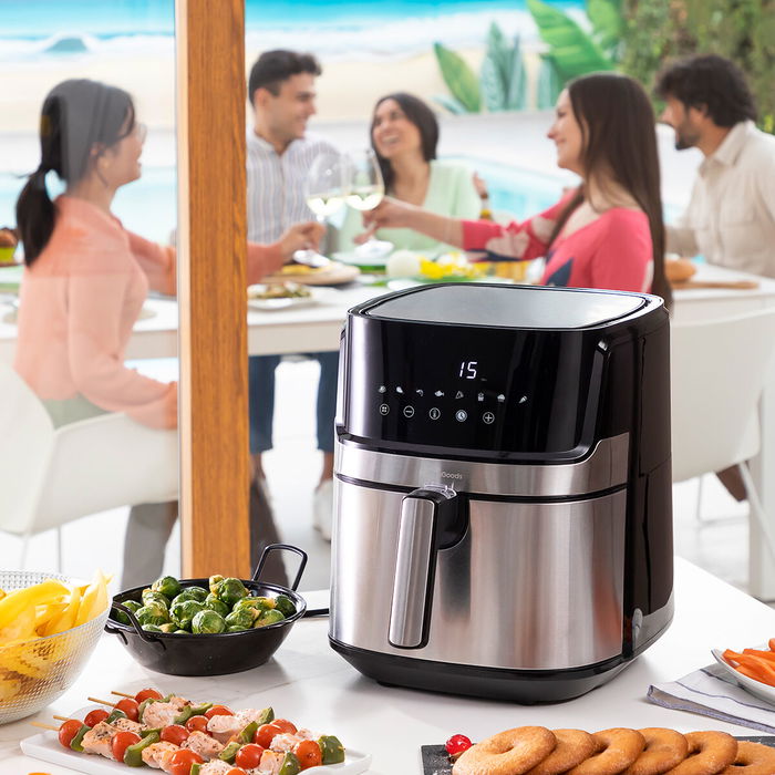 Friteuse à Air InnovaGoods Fryinn Pro 5500 Noir 1700 W 5,5 L Acier inoxydable Friteuse à Air InnovaGoods Fryinn Pro 5500 Noir 1700 W 5,5 L Acier inoxydable