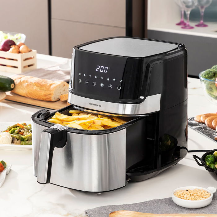 Friteuse à Air InnovaGoods Fryinn Pro 5500 Noir 1700 W 5,5 L Acier inoxydable Friteuse à Air InnovaGoods Fryinn Pro 5500 Noir 1700 W 5,5 L Acier inoxydable