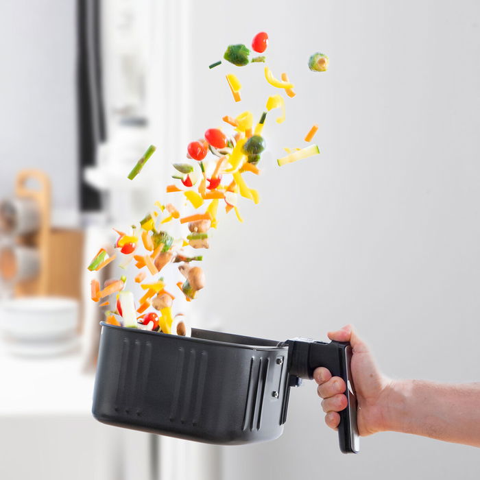 Friteuse à Air InnovaGoods Fryinn Pro 5500 Noir 1700 W 5,5 L Acier inoxydable Friteuse à Air InnovaGoods Fryinn Pro 5500 Noir 1700 W 5,5 L Acier inoxydable