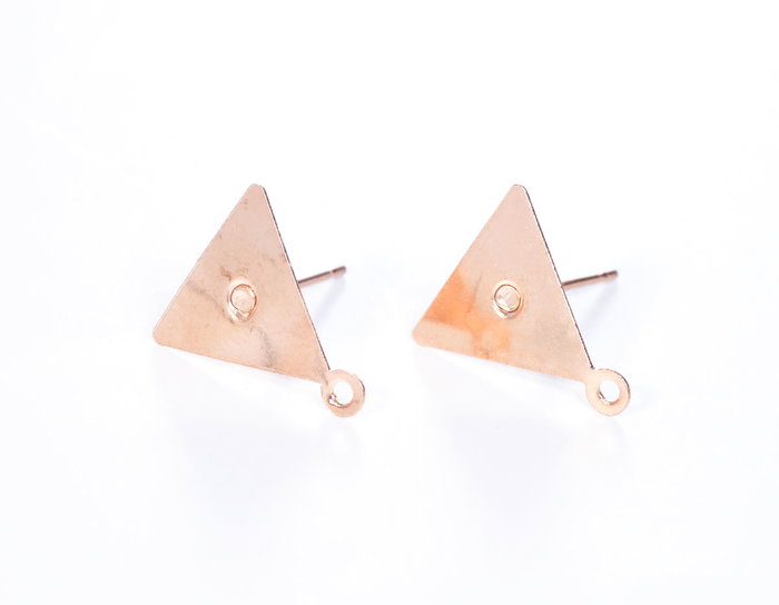 Innspiro Boucles d'oreilles métalliques pour incrustation base triangulaire dorée 11,5x12,5x12mm, 10 unités Innspiro Boucles d'oreilles métalliques pour incrustation base triangulaire dorée 11,5x12,5x12mm, 10 unités