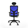 Piqueras Y Crespo Chaise de bureau Motilla, Vert émeraude et Bleu, Mécanisme Sincro/Traslack