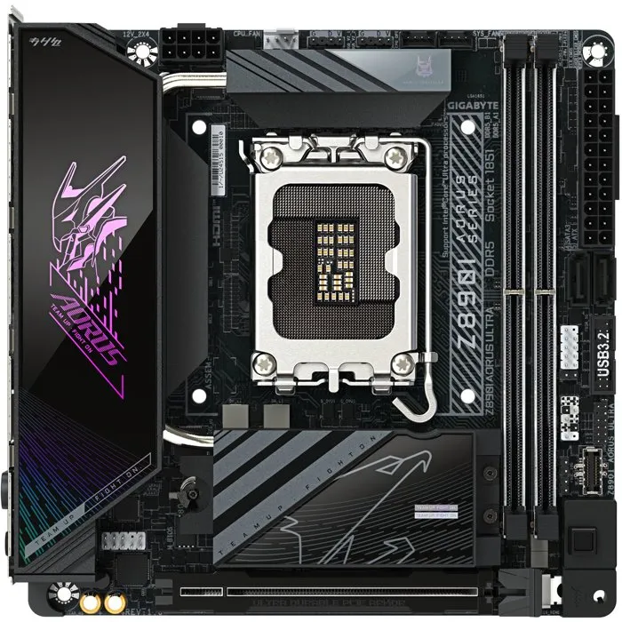 Gigabyte Z890I AORUS ULTRA - Carte mère Mini-ITX Chipset Intel Z890 avec WiFi 7 intégré - Pour PC gaming et création compact haute performance