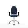 PIQUERAS Y CRESPO Chaise de bureau Algarra simili cuir bleu marine