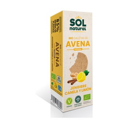 Sol Natural Biscuits à l'avoine Gingembre Cannelle Citron Bio 175g