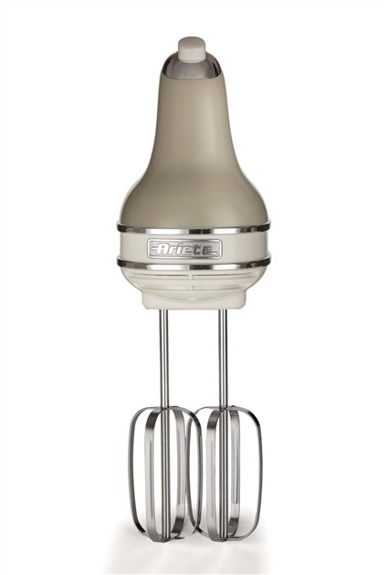 Ariete 1548/03 - Batteur pétrisseur Vintage 5 vitesses, accessoires en acier inoxydable - Beige