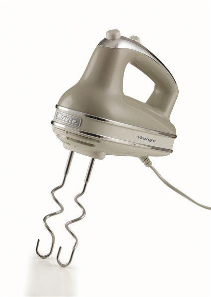 Ariete 1548/03 - Batteur pétrisseur Vintage 5 vitesses, accessoires en acier inoxydable - Beige