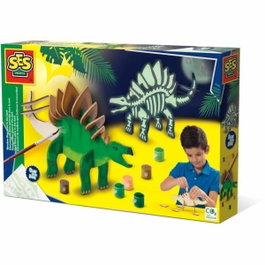 SES Creative Kit de bricolage Dinosaure en bois qui brille dans le noir