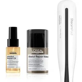 L'Oréal Professionnel Steampod 3.0 - Lisseur vapeur professionnel avec soins Huile et Masque Absolut Repair Molecular pour cheveux