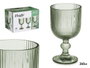 Vivalto Verre Vert Mousse Rayures Tasse 260 ml 7,9x14,4x7,9 cm (Set de 24)