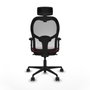 Piqueras y Crespo Chaise de Bureau avec Appui-tête Jorquera 2D036N2 Bordeaux
