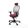Piqueras y Crespo Chaise de Bureau avec Appui-tête Jorquera 2D036N2 Bordeaux