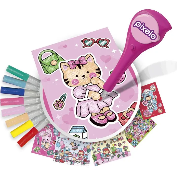 Lansay Pixelo Kawaii Jeu de Coloriage avec 6 Illustrations