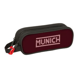 Trousse Fourre-Tout Double Munich Vulcan Noir 21 x 8 x 6 cm