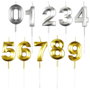 Party Time Bougies d'Anniversaire Chiffres Or et Argent