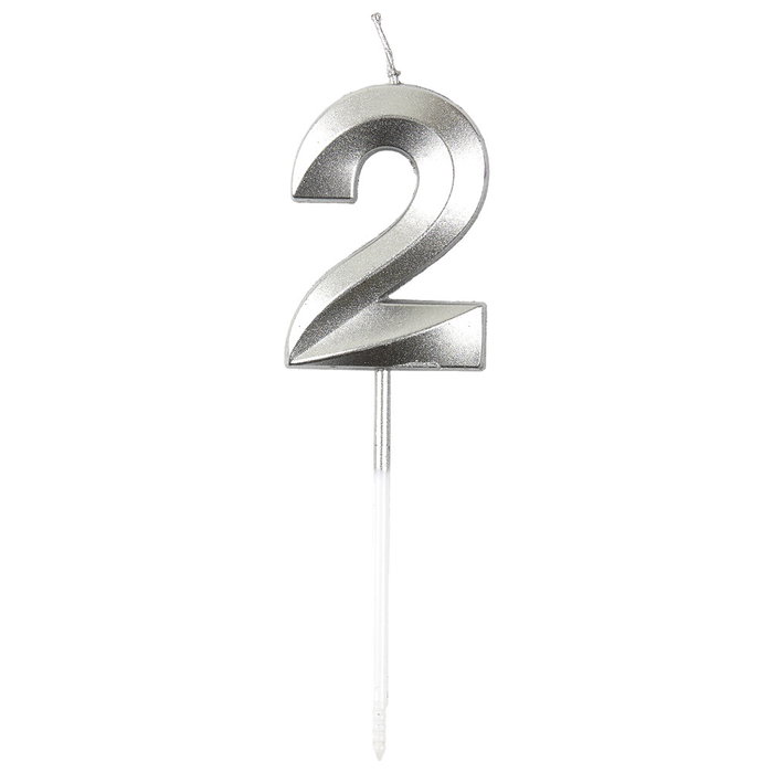 Party Time Bougies d'Anniversaire Chiffres Or et Argent
