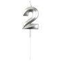 Party Time Bougies d'Anniversaire Chiffres Or et Argent
