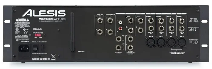 ALESIS Mma10 Mélangeur 10 Canaux Rack 3U avec Bluetooth sans fil
