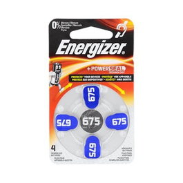 ENERGIZER Piles pour appareil auditif AC675, pack de 4