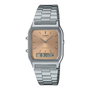 Casio AQ-230A-4A avec cadran marron et bracelet gris