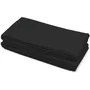 Home Linge Passion Drap Plat HP72094 en Microfibre 82g, 140 x 200 cm, Noir - Drap une personne facile d'entretien