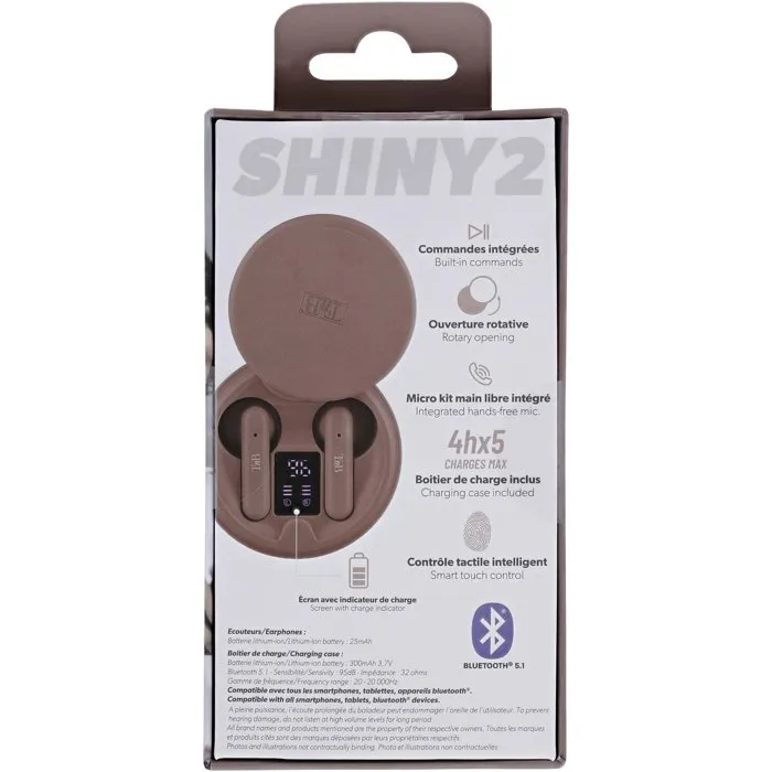 TNB Shiny 2 - Écouteurs sans fil TWS - Rose TNB Shiny 2 - Écouteurs sans fil TWS - Rose